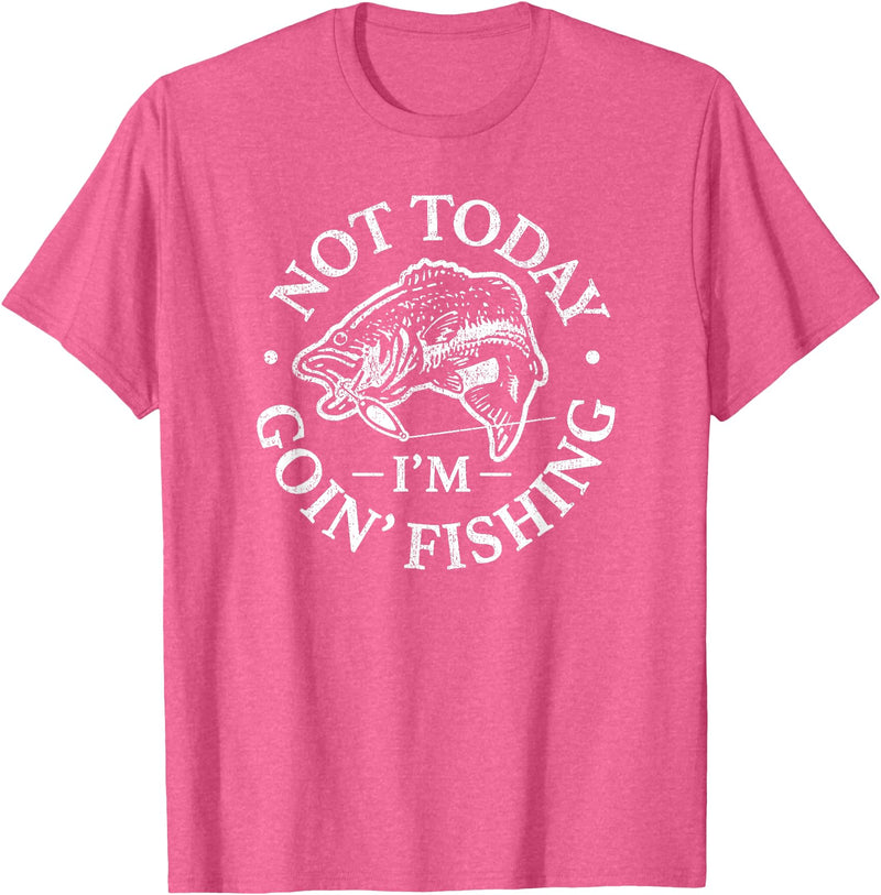 Air Waves Not today, I'm going fishing T-Shirt - Pink Heather
