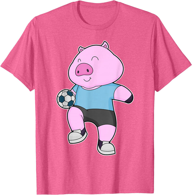 Snabdesign84 Pig Soccer player Soccer Sports T-Shirt - Pink Heather