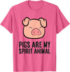 Pig Lover and Pig Farmer Gifts And Tees Pig Lover My Spirit Animal Is A Pig T-Shirt - Pink Heather