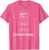 Dog Pig Loaf of Bread Funny Monchi Pug Slogan Dog Pig Loaf of Bread System Error Monchi the Pug Robot T-Shirt - Pink Heather