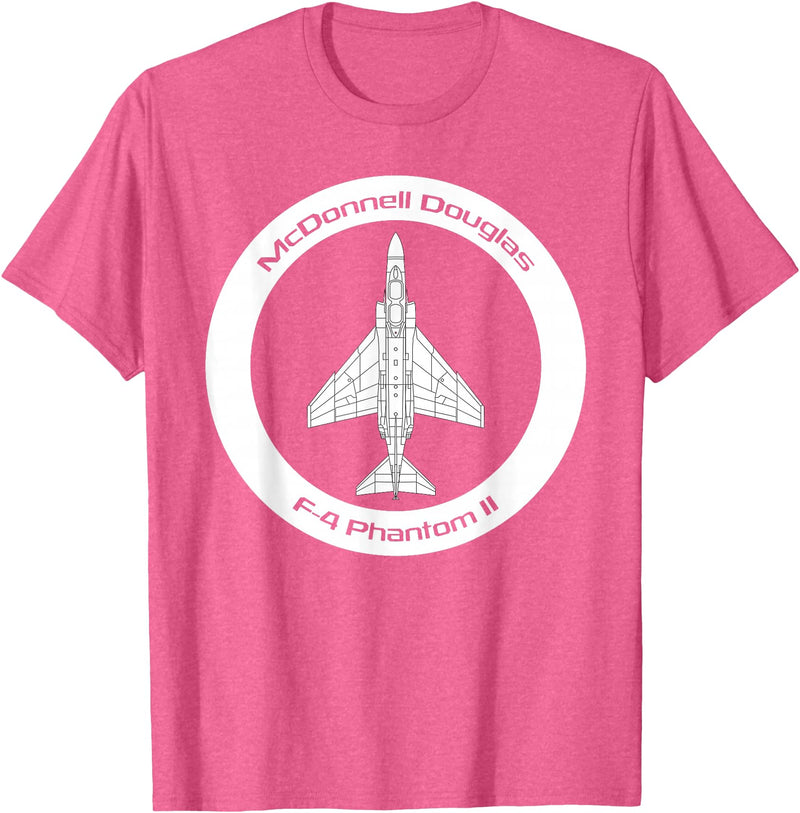 Bear Cave Designs - USA McDonnell Douglas F-4 Phantom II T-Shirt - Pink Heather