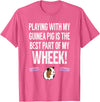 Guinea Pig Accessories and Shirts WHEEK! Funny Guinea Pig Tshirt | Guinea Pig Owner Gift T-Shirt - Pink Heather