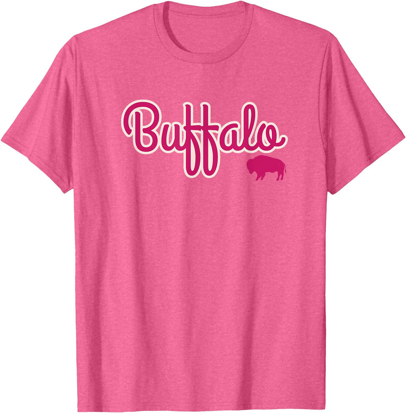 Buffalo NY Designs Buffalo NY Pink Color Logo, Buffalo Pride T-Shirt - Pink Heather