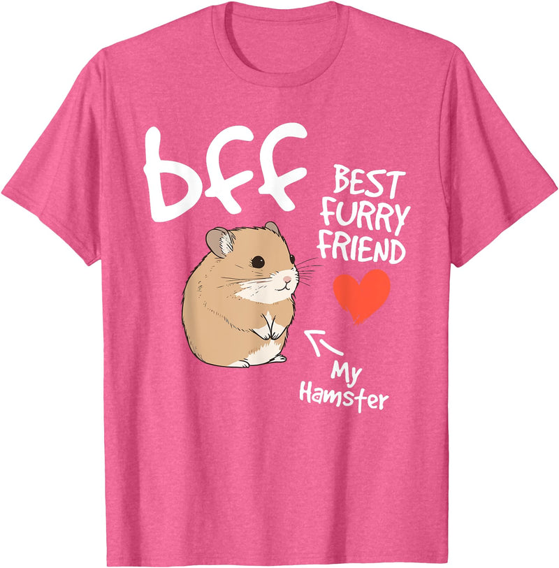 Hamster lover BFF Best Furry Friend my hamster cute fun kids T-Shirt - Pink Heather