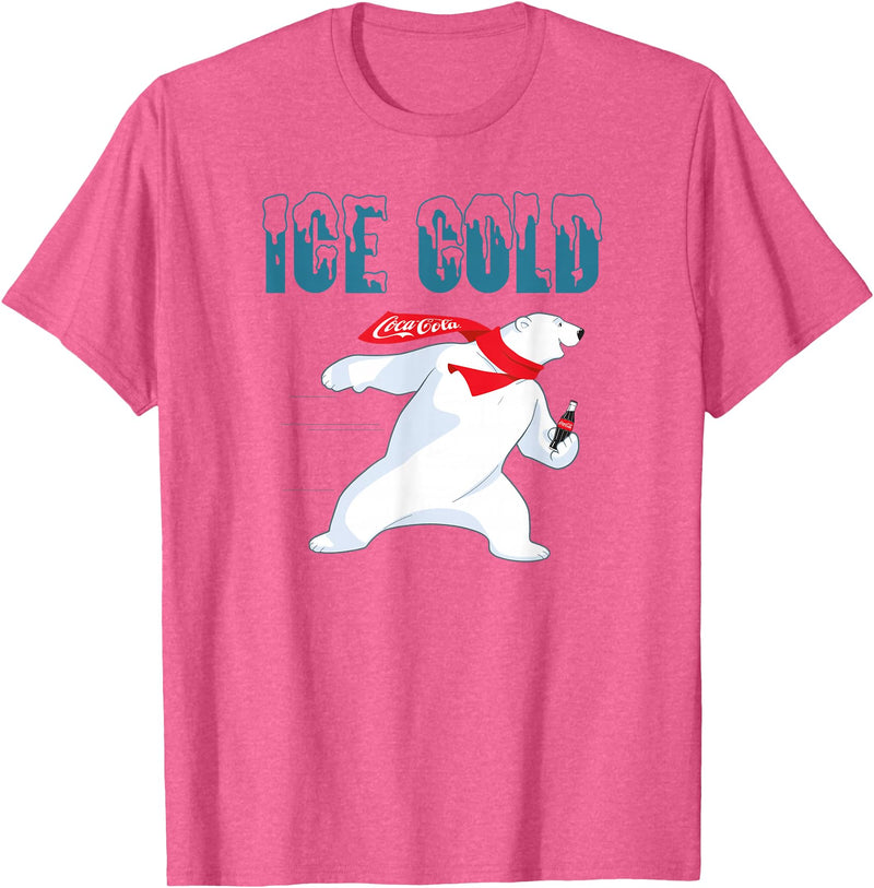 Coca-Cola Company Coca-Cola - Ice Cold Coke Bear T-Shirt - Pink Heather