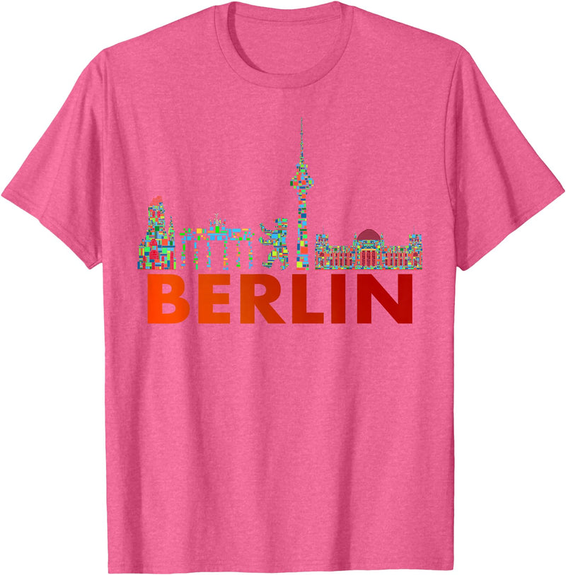 Berliner Bär Designs - Berlin Shop - Berlin Berlin Design - Berlin Bear - I Love Berlin T-Shirt - Pink Heather