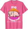 Running Shirts by CrushRetro Funny Farm Pig Running Team Shirt Kids Men Women Gift T-Shirt - Pink Heather