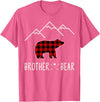 Zum2 Mama Bear Gifts Mama Bear Gift - Buffalo Plaid Brother Bear T-Shirt - Pink Heather