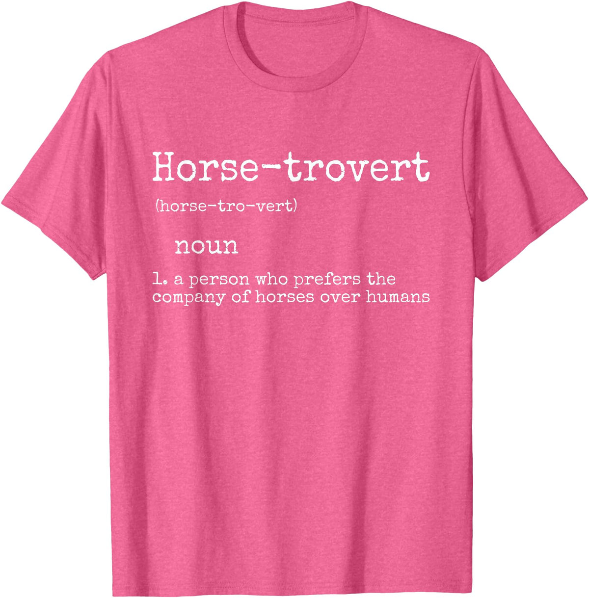 Horse By Design Tee Company Horse Gifts for Women Men Funny Equestrian Horse-trovert T-Shirt - Pink Heather
