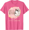 Life is Better With a Hamster Cute Hamster Lover Saying Girl T-Shirt - Pink Heather