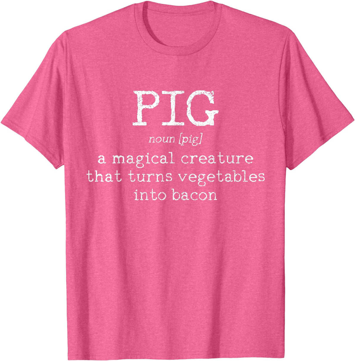 We Love Bacon - Chef Apparel & Gifts We Love Bacon Bacon Pig Definition Chef Funny Gift T-Shirt - Pink Heather