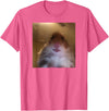 Hamster stares into the front camera I Internet Hamster Meme T-Shirt - Pink Heather