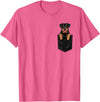 RottweilersBests Funny Rottweiler In Pocket Dog Mom Dad T-Shirt - Pink Heather