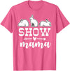 Show Rabbit Mom Mama T-Shirt in Pink Heather