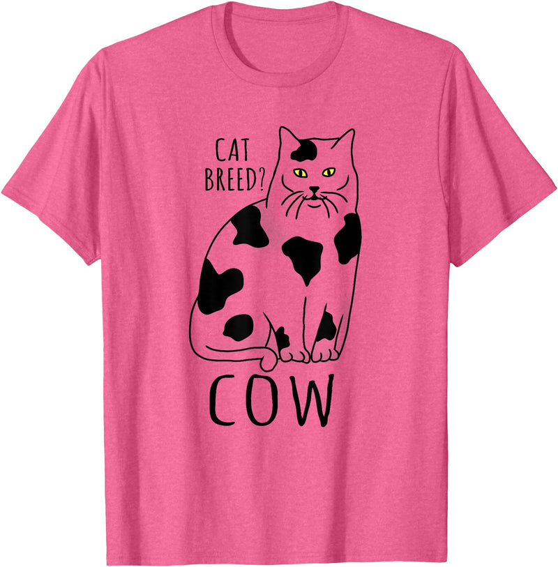 FandomizedRose My cat is a cow Cat memes Funny Feline breed T-Shirt - Pink Heather