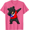 Taiwan Dabbing Bear Flag Tees Taiwan Formosan Bear Dab Pose T-Shirt - Pink Heather