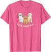 3 Cute Lop Bunnies Love Design for Bunny Owners T-Shirt in Pink Heather