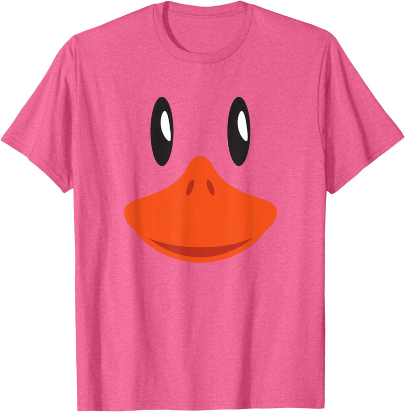 Animal Costume By Blink Imprints Cute Duck Face T-Shirt Awesome Halloween Costume Gift Shirt T-Shirt - Pink Heather