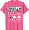 Cow Crop Farm Gift Field Tractor Farmer Ranch Things I do in my spare Time Cow Harvest Farming Barn Cattle T-Shirt - Pink