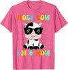 Holy Cow I'm Two 6 6th Birthday Boy Girl Kids Holy Cow I'm Two 6 Years Old 6th Birthday Boy Girl T-Shirt - Pink Heather