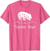 Teacher Bear Funny Teachers back to school Gifts Teacher Bear For Educators - Teacher Appreciation T-Shirt - Pink Heather