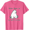 Polar Bear Shenanigans Cute Polar Bear is My Ghost Mascot Shirt Animal Mascot T-Shirt - Pink Heather