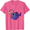 Anglerfish Anglers Fishing Gifts Ideas & Aquarists Deep Sea Anglerfish Laternfish Angler Fish Sea Monster T-Shirt - Pink Heather