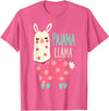 Two Suns Llama Design Lama Pajama T-Shirt - Pink Heather