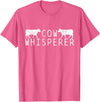 Farmers Farmer Cow Whisperer Vintage T-Shirt - Pink Heather