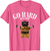 Hamster Deadlift Training Funny Cute Rat Weightlifting Meme T-Shirt - Pink Heather
