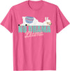 Zawles Designs Cute No-Drama Llama Funny Quote llama laying T-Shirt - Pink Heather