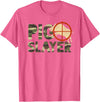 Funny Boar Hunting Clothing Pig Slayer Camo Funny Hog Hunting T-Shirt - Pink Heather