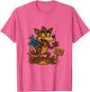 Three Hero Pigs Storytime Legends Bad Wolf in personalized costume 3 Pigs on the back T-Shirt - Pink Heather