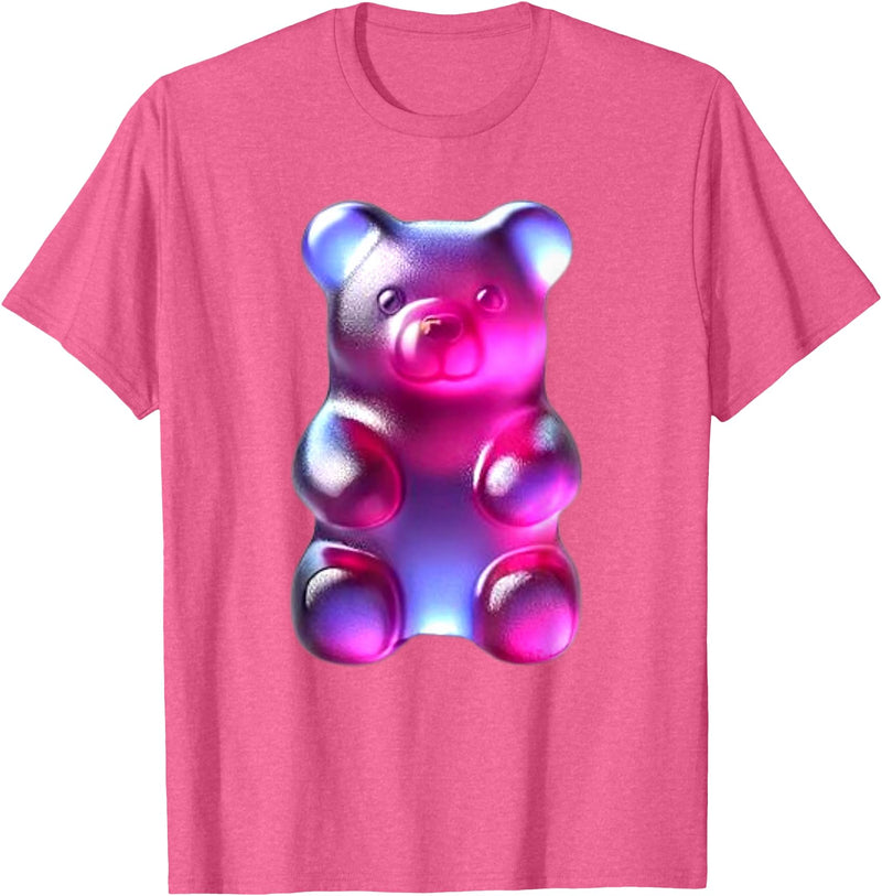 Urban Empyre Indigo Purple Gummy Bear T-Shirt - Pink Heather