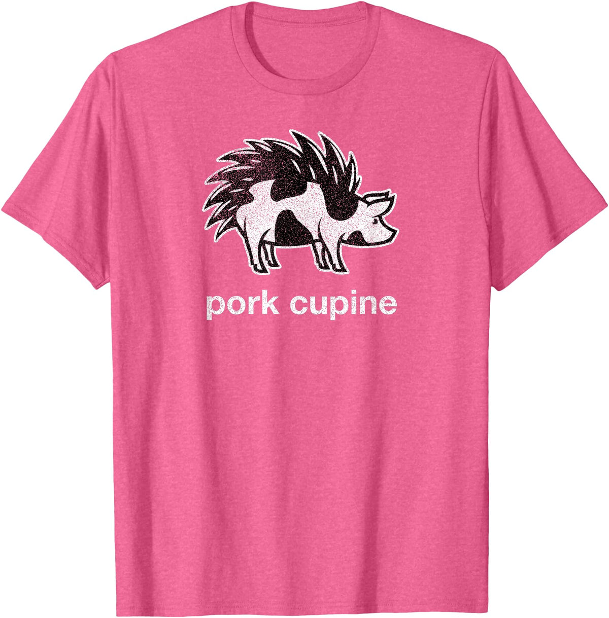 Pork Cupine Shirts Funny Pork-Cupine Shirt - Porcupine and Pig Tee T-Shirt - Pink Heather