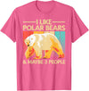 Polar Bear Gift Polar Bear Accessories & Stuff Cute Polar Bear Design For Men Women Kids Polar Bear Lover T-Shirt - Pink Heather