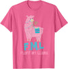 BlueTonic Animals FML Fluff My Llama Cute Animal T-Shirt - Pink Heather