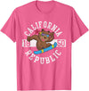 California Gift Kids Boys Girls Men Women Mom Dad California Republic Bear Snowboarder Snowboarding Snowboard T-Shirt - Pink Heather