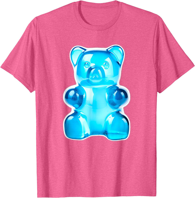 Urban Empyre Blue Gummy Bear Candy T-Shirt - Pink Heather