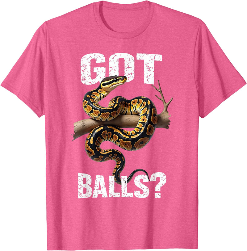 Royal Ball Python Supplies Snake Owner Herpetology Funny Ball Python Lover Balls Reptile Keeper Snake Owners T-Shirt - Pink