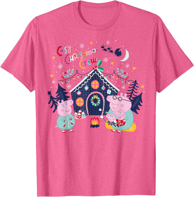 Peppa Pig Cozy Christmas T-Shirt - Pink Heather