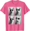 Funny Animal Selfie Booth Tee Cool Llamas Sunglasses Jungle Animal Meme Selfie Booth T-Shirt - Pink Heather