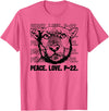 P22 Mountain Lion Tee Shirts for Nature Lovers P-22 Mountain Lion Legend LA California Art P22 Peace Love T-Shirt - Pink Heather