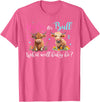 Heifer or Bull Gender Reveal Decorations & Gifts Highland Cow Print Heifer Or Bull Gender Reveal Baby Shower T-Shirt - Pink