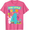This Little Bunny Rabbit Is 4 Year Old Easter Birthday T-Shirt in Pink Heather