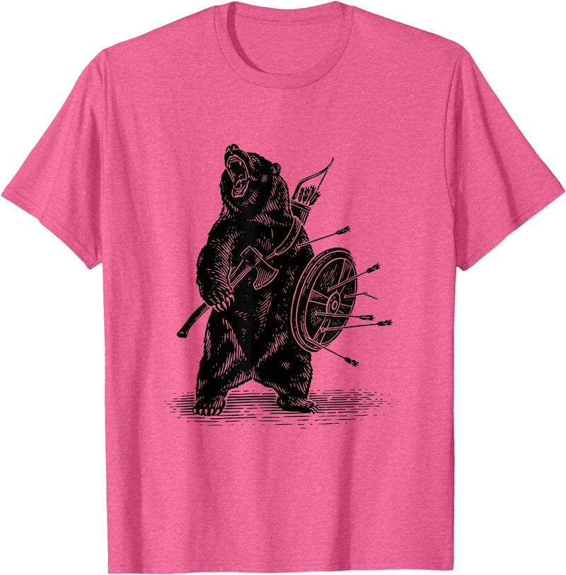 Amazing T shirt Viking Bear T-Shirt Polar Bear T-Shirt T-Shirt - Pink Heather