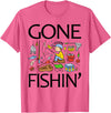 Funny Fishing Fishy Fisherman Fisher Anglers Shirt Gone Fishing-Shirt Youth Boys Kids Toddler Women Girls Cute T-Shirt - Pink Heather