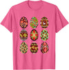 Unisex Black Cotton Polyester Small Classic Fit Round Neck T-Shirt in Pink Heather