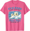 Svalbard Northern Lights Norway Travel Gift Svalbard Norway Polar Bear Spitsbergen Longyearbyen Travel T-Shirt - Pink Heather