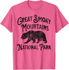 Great Smoky Mountains National Park Tennessee USA Great Smoky Mountains National Park Tennessee Hike Bear T-Shirt - Pink Heather